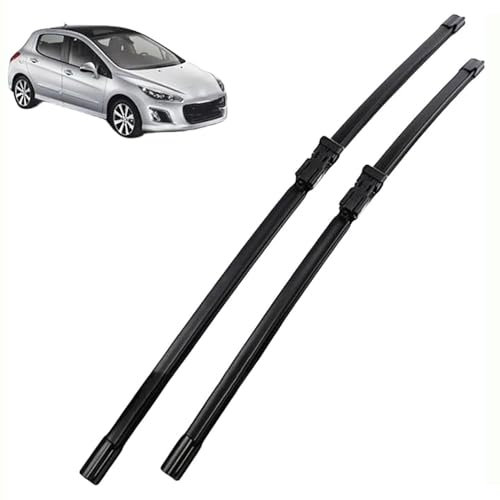 Nsnqb Auto Vorne Scheibenwischer für Peugeot 308cc 2009–2013, 30+26, Vornescheibenwischer Wischerblatt und Wischerarm Vorne, Scheibenwischer Wischblattersatz Set