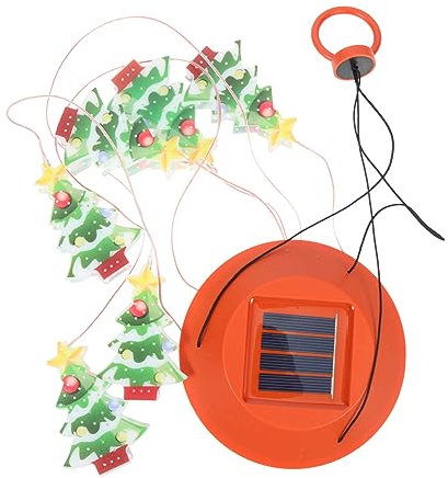 BESPORTBLE Solar Christmas Tree Wind Chime Lights Garden Decor Outdoor Solar Lamp Fairy Garden Ornament Balcony Decor