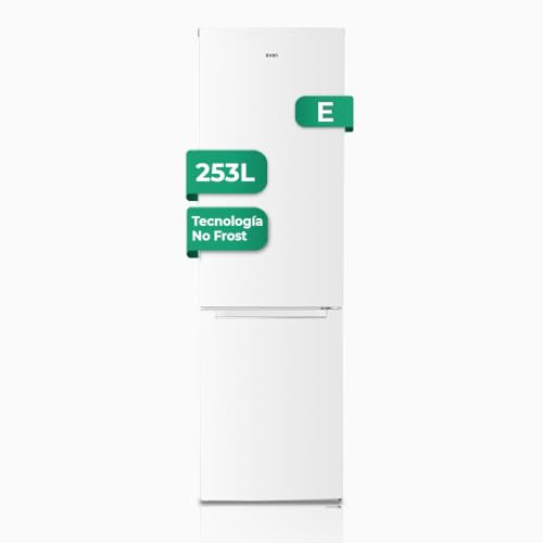 Svan Frigorífico Combi 2 Puertas Blanco SC185501ENF. Capacidad 253 L, No Frost, Multi Air Flow, Puerta Reversible, Bajo Nivel Sonoro, Eficiencia Energética Clase F
