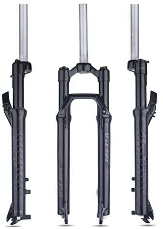 Forcella ammortizzata per mountain bike 26/27,5/29 pollici Forcella a molla Escursione 80mm Forcella MTB 1-1/8 Tubo dritto Forcella anteriore per bicicletta Blocco manuale QR 9mm (Dimensioni: 29'')