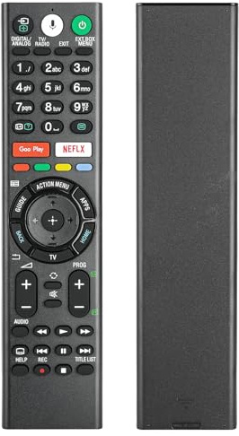 RMF-TX310E Röstfjärrkontroll kompatibel med Sony LED LCD TV KD-43XF8588 KD-43XF8596 KD-43XF8599 KD-43XF8796 KD-49XE8004 Ersättningskontroll med Netflix Google Play knappar