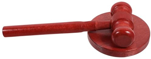 Gatuida Zhou Hammer Wooden Judge Gavel for Boys and Girls Classroom Play Pretend Lawyer Toy Solid Wood Hammer Gavel