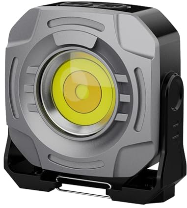 Luz De Trabajo Recargable,Luz Magnética Impermeable Con Rotación 360° Y 2400LM | Herramienta para Inspección de Camiones Taller de Pintura Soldadura Nocturna