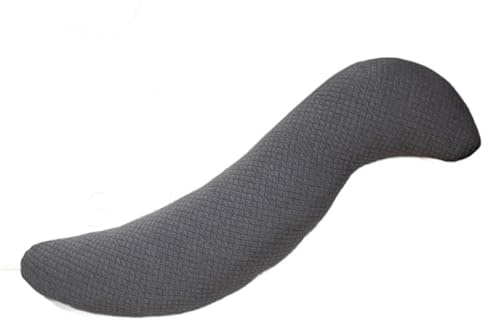 Seitenschläferkissen Schwangerschaftskissen Lagerungskissen, Baumwolle Pregnancy Pillow Erwachsene, Ergonomisches 1m Seepferdchen Schwangerschaftskissen Hypoallergenes (Grau)