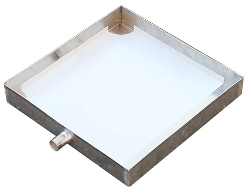 WPWSDWMX Abtropfschale Kompakte, Auslaufsichere Auffangwanne aus Edelstahl für den Boden, Geeignet für den Unterboden und Die Garage(48cm/19in)