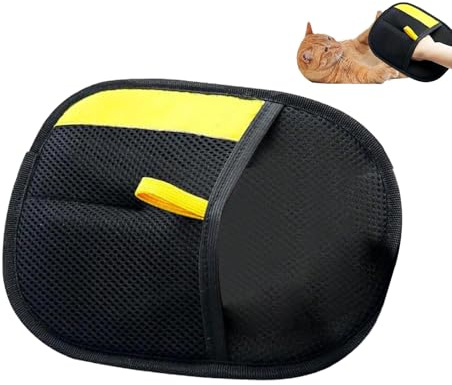 DAWCBVJQ 2 stycken pälsvårdshandskar, hundhandskar för byte av päls, pälsvårdshandske hund, 24 x 16 cm husdjurshårborttagare handskar, återanvändbara handskar för borttagning av djurhår
