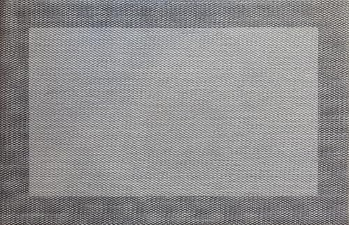 EB ESTORES BARATOS Alfombra Vinílica Trenzada Screen Floor | Antideslizante, lavable, apta para interior y exterior. Medida: An60x90Alt. Color: Chic Gris