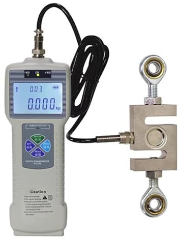 LJXFYSD Digital Force Gauge Push Pull Gauge Tester (50Kgf/110Lbf/500N), External Push-Pull Force Gauge, Digital Force Gauge with External Load Cell Data Output, Real-time/Peak Mode