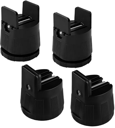 duisoad 4 Pièces Rehausseurs de Meubles Pied Rehausseurs Meubles Réglables pour Lits, Canapés, Tables Basses et Armoires Dont la Largeur des Pieds est Comprise Entre 1 et 5 cm