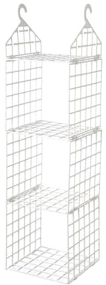 iplusmile Organizador de Armario Colgante Plegable de Tres Capas, Blanco | PP, Gancho, Ventilado y Fácil de Quitar, para Toallas y Suéteres, Tres Niveles Amplios