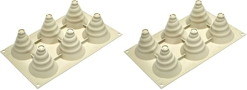 Silikomart | Stampo in Silicone per Monoporzioni SOFFICE INCANTO, Antiaderente, 6 Monoporzioni, Confezione da 2 Stampo per Dolci, 3D Design, Ø 60 h 70 mm, Volume 600 ml, Made in Italy