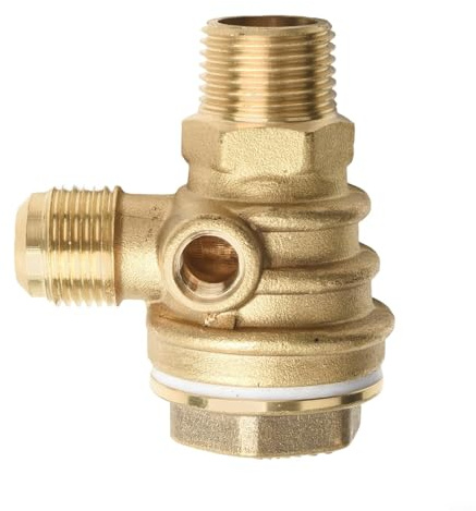 Clapet anti-retour en cuivre 3 ports connecteur mâle compatible avec compresseur d'air, pompe à air, réservoir à pression, piston de pompe, tube de connexion 1 pièce pour remplacement du système (A)