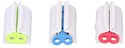 Baxnore 3 Pack Toothpaste Squeezer Roller Plastic Toothpaste Tube Squeezer With Rotating Handle For Bathroom Kitchen Travel Lightweight Durable Toothpaste Extractor Tool 5.8 x 4.3