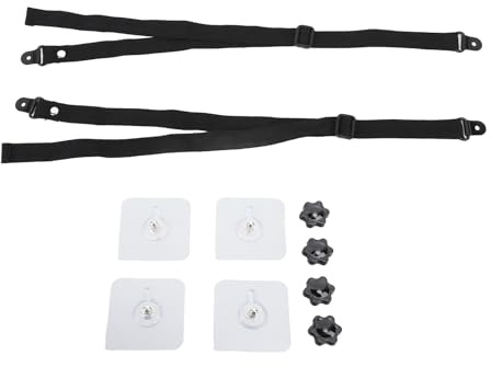 Acouto 2 Correas de Seguridad Ajustables para TV, Anclajes para Muebles Antivuelco a Prueba de Bebés, Adhesivo y Montaje con Tornillos para Monitores y Gabinetes de Pantalla Plana,