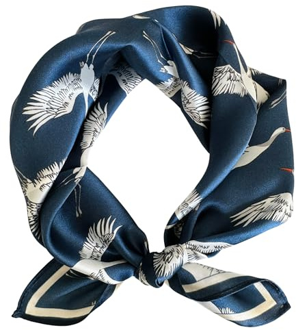 Generisch 100% Reine Maulbeerseide Seidentuch Damen 53x53cm, Eleganter Seidenschal & Halstuch aus Seide, Quadratisches Kopftuch, Bandana, Taschen-Accessoire, Geschenk