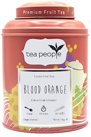 Tea People Blood Orange, 125 g Loose Tea in Tin Caddy