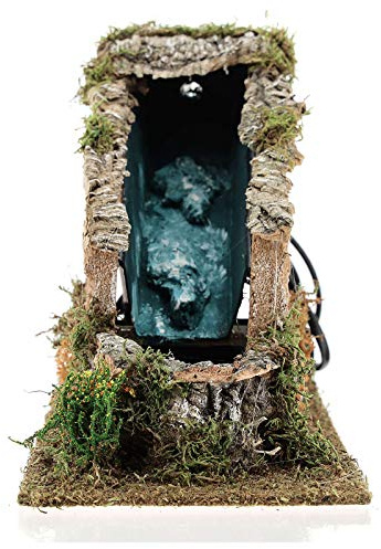 Holyart Brücken, Bachläufe und Wasserfälle für Krippen: Wasserfall mit Pumpe für Krippe, 15x10x25 cm