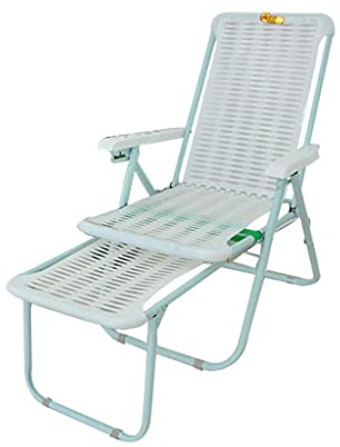 CAPXXIN Sonnenliege G Chair Verstellbare Rückenlehne Klappbarer Liegestuhl Bequemer Leichter Kunststoff-Außenstuhl Weiß Needed