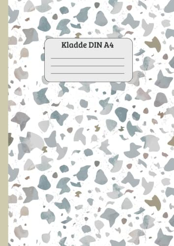 Kladde DIN A4: Notizbuch Din A4 Kariert- Kladde Kariert 5 mm 110 Seiten - Schmierbuch Skizzenbuch Stratze Marmoroptik