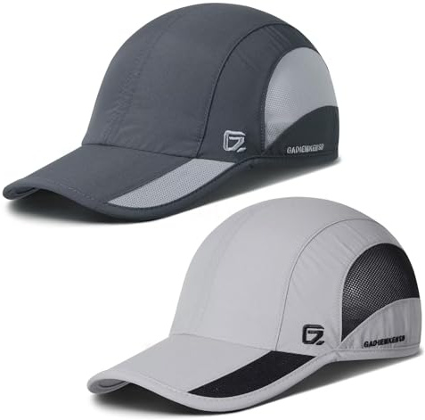 GADIEMKENSD Quick Dry Sports Hat UPF50+ Soft Outdoor Run Cap (56-60cm)