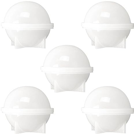 Tucireat 5 Pièces Ronde Moules Moules En Silicone Pour Savon Moules En Résine De Silicone Résine Moules En Silicone Sphère 3D En Forme De Sphère Moule Pour Resine Moule Bougie Ronde