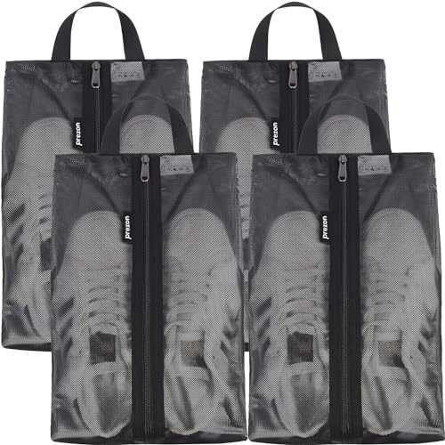 Prezon Borsa per Scarpe da Viaggio, in rete TPU impermeabile, robusta chiusura lampo YKK, resistente allo sporco, organizer per scarpe con cerniera per il viaggio o la conservazione a casa