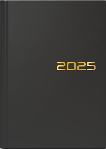 BRUNNEN Buchkalender Modell 796 (2025), 2 Seiten = 1 Woche, A5, 128 Seiten, Balacron-Einband, schwarz