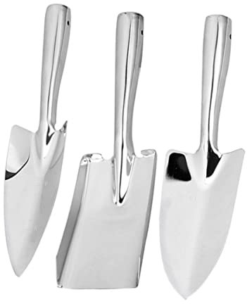 Milisten 3 Teiliges Set Aus Rostfreiem Stahl Gartenwerkzeuge Hand Schaufeln Für Die Gartenarbeit Und Langlebig Ideal Zum Jäten Pflanzen Und Für Die Gartenpflege Edelstahl