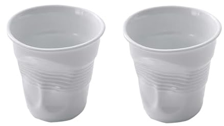 ECOLFE tazze da caffè, Tazza da caffè da 7,7 once con manico, tazza dal design rugoso in stile europeo, adatta for yogurt ai cereali con cappuccino e latte (Colore : White 1pcs)(White 2pcs)