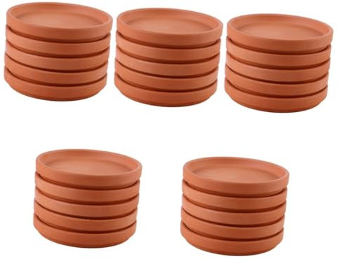 SEWOART Lot De 5 Petites Soucoupes Élégantes en Terre Cuite pour Pots De Fleurs Décoration pour La Maison Ou Le Bureau
