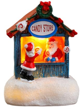 Uposao Weihnachtsschmuck Mit Beleuchtung Weihnachtsschmuck Led Häuser Miniatur Weinachtsdekorationen Innen Weihnachtsdorf Deko für Weihnachtsdekoration