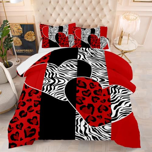 Bettdecke 140X200 Leopard Drucken Bettdecken 200Gsm,Dünne Und Leichte Duvet,4 Jahreszeiten Bettdecken,Weiche Mikrofaser Bettdecke Mit 2 Kissenbezüge,Warm Steppbettdecke Für Allergiker