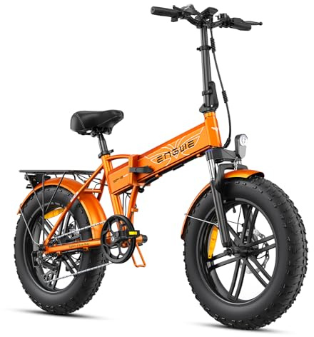 Fafrees ENGWE E Bike Klapprad, 20 Zoll Elektrofahrrad für Herren Damen mit 48V 13AH Akku, Max 120KM Elektrofahrräder, EP-2 Boost (Orange)