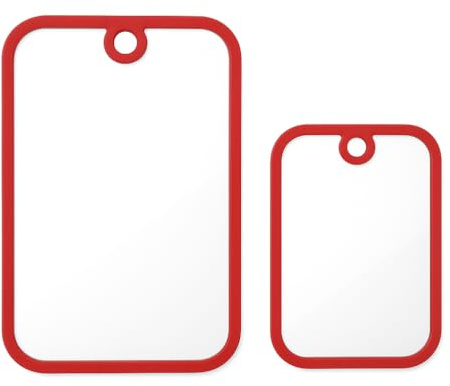 Glass cutting board,non toxic cutting boards for kitchen,clear chopping board for countertop,non-slip,dishwasher safe,two size combination.
