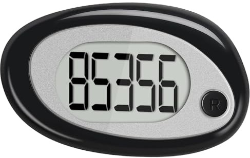 Pedometer Walking Simple 3D Step Counter with Clip and Lanyard, Activities Fitness Tracker Without Smartphone, Accurate Step Tracker for Women, Men, Seniors (Black)
