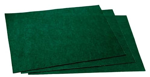 Minerva Hojas de tela de fieltro autoadhesivas de 9 x 12 pulgadas (paquete económico) para fabricación de juguetes, manualidades y bricolaje, verde acebo, paquete de 50 unidades