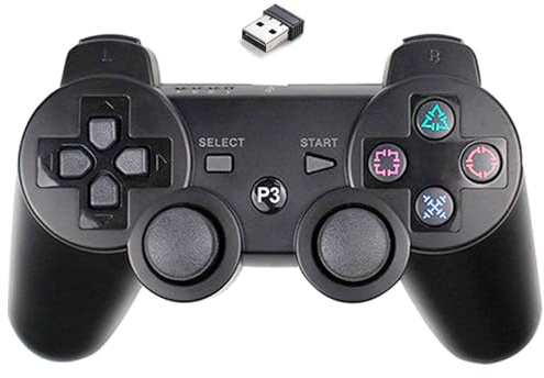 Wireless Game Controller for Windows PC/Raspberry Pi/PS3 Gamepad Remote Controller Gaming Joystick Rechargeable Joypad for Desktop Laptop Computer RetroArch,Emulator,Roblox, Steam,RetroPie,RecalBox
