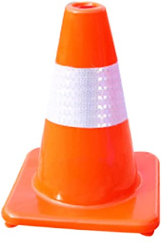 OUNONA Cono de Tráfico Reflectante Rojo Cono Seguridad Vial Plástico Duradero para Señalización Exterior y Delimitación de Áreas Carretera y Estacionamiento