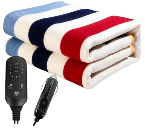 Heated Shawl, Wearable Heated Blanket 12V Car Electric Blanket 9 Heating Level Heated Travel for Outdoor Traveling Camping Pad 70x180cm/120x150cm/50x150cm(50x150 B)