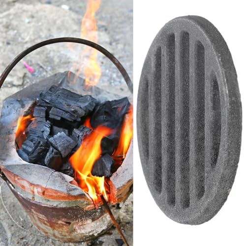 Gadpiparty Effizienter Runder Feuerrost aus Feuerfestem Material 10cm für Holzofen und Kamin Universeller Ofenrost mit Wärmeverteilung und Ascheschutz