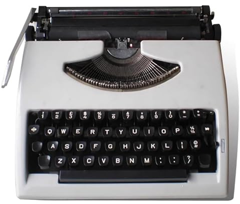 Taifuan Máquina de máquina de Escribir Manual portátil Tradicional, máquina de Escribir clásico clásico Antiguo para escritores, máquina de Escribir nostálgico(Silver)