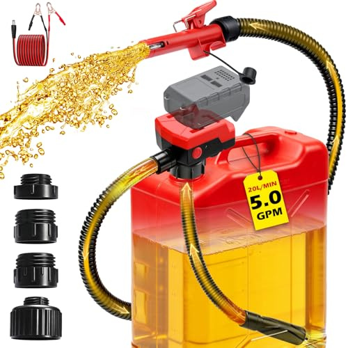 20L/min Kraftstoffpumpe mit Auto-Stopp & Alarm,Benzinpumpe Diesel & Öl.