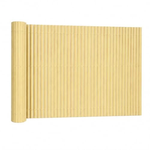 Acomoda Textil - Cañizo de Ocultación PVC Doble Cara para Jardín, Terraza y Balcón, Valla de Privacidad Enrollable para Vallas y Cercados, Fácil Instalación y Alta Resistencia. (Natural 20 mm, 1x3 m)