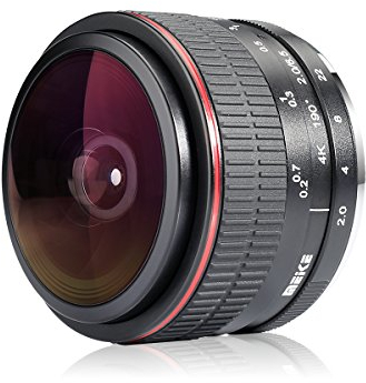 Meike 6.5mm f2.0 Ultra Wide Circular Fisheye Objektiv passend für Fujifilm X Mount Mirrorless APS-C Kamera X-T2 X-T100 X-Pro2 X-E3 X-T1 X-T2 X-T5 X-T10 X-T20 X-E2 X-E2s X-E1 X30 X70 XPro1,etc