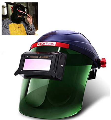 Iwinna Casco di Saldatura Energia Solare Auto Oscuramento Testa Montata Maschera Oscurante Saldatore Occhiali Protettivi per Mig Mag CT TIG KR Saldatrice e LGK Plasma