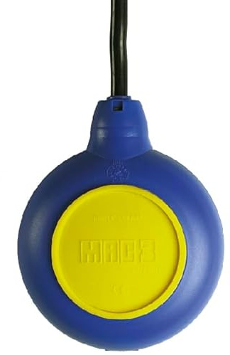 Schwimmerschalter MAC3 für Tauchpumpe – Elektrischer Schwimmschalter 5 m, Wasserstandsregler für Zisternen, Tanks, Brunnen – Hergestellt in Italien