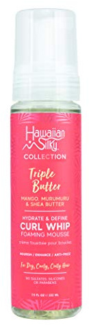 Hawaiian Silky Collection Triple Butter Hydrate & Define Curl Whip Foaming Mousse (Pack of 1)