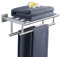 SAYAYO Toalleros de Doble Barra de Toalla Cepillado Pared Estante de Almacenamiento, Accesorios Acero Inoxidable Colgador Trapos para Baño y Cocina 40CM, EGZ8040-LS-FR