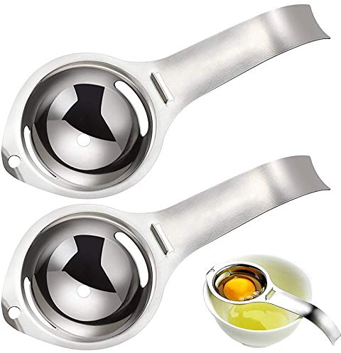 2pcs Eigelb Filter Separator Eigelbtrenner Aus Edelstahl Eigelb Weiß Filter Eigelbabscheider Eiertrenner Für Eigelb Egg Divider Egg Extractor Abtrennen Eigelb Eigelb Filter Löffel Von Eiweiß & Eigelb