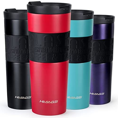 HASAGEI Travel Mugs for Hot Drinks, 600ml Insulated Coffee Mug with Leakproof Lid BPA-Free Coffee Travel Mug, Vacuum Insulation Stainless Steel Cup for Hot and Cold Coffee and Tea
